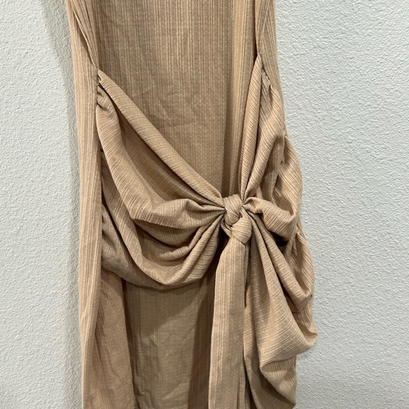 Forever 21 Sleeveless Bodycon Ruched Tie Waist Mini Dress Sz medium - Picture 4 of 9